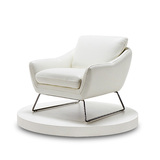 纳美格调家具 1427配套沙发单椅简约现代真皮沙发
