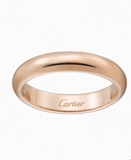 美国代购正品 Cartier/卡地亚 经典系列无钻3.5毫米18K玫瑰金戒指