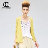 COCOBELLA 2016夏季新品时尚百搭薄款显瘦女空调针织小开衫YN52B
