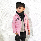 男童加绒加厚衬衫潮 2015冬装韩版童装潮流儿童衬衣