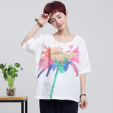 2016年夏装新款品牌女装韩版修身休闲T恤宽松中长款3D上衣CCDD