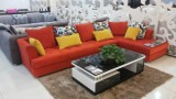 欧式时尚客厅家具简约现代布艺沙发转角组合沙发双虎风格沙发