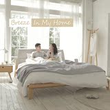 热卖北欧风格家具 实木真皮小户型1.8米韩式双人婚床简约软床皮艺