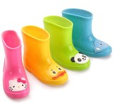 卡通糖果色儿童雨靴男童女童小男孩雨鞋防水防滑雨靴子2-3-4到5岁