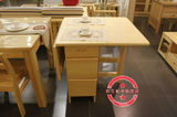 香柏年专柜正品松木家具E10折叠餐桌 小户型餐桌带凳子实木餐桌