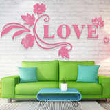 爱之藤 立体墙贴3D婚房客厅卧室LOVE创意温馨背景床头亚克力墙贴