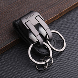 米勒斯金属双环钥匙扣 男 腰挂 穿皮带汽车钥匙挂件 钥匙环 创意