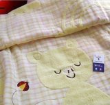 宝宝纯棉浴巾纱布毛巾被正方 婴儿新生儿全棉毛巾被夏季抱毯盖毯