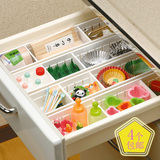 日本进口inomata 厨房餐具抽屉收纳盒橱柜收纳格自由分隔整理包邮