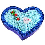 100朵玫瑰香皂花心形礼盒带彩灯小熊浪漫手工创意生日礼物肥皂花