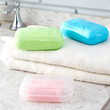 创意欧式猫爪按扣式旅行香皂盒 带盖带锁扣防水防漏便携肥皂盒