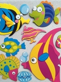 幼儿园教室装饰品*3D立体DIY组合墙贴*海底鱼世界海洋鱼组合（新