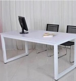 家用电脑桌台式简易书桌办工桌简约双人写字台-实木桌面可定制
