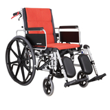 康扬铝合金轻便轮椅KM-5000F24高靠背折叠老年残疾人轮椅正品