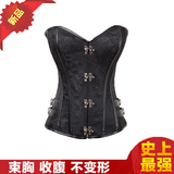 新款蒸汽朋克复古corset宫廷束身衣塑身腰封美体性感马甲金属装饰