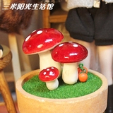 迷你可爱蘑菇小摆件苔藓瓶桌面盆景多肉微景观DIY材料仿真小蘑菇
