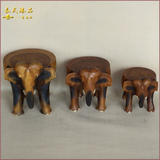 泰国工艺品象凳 东南亚风格家居摆件木雕大象换鞋凳子 招财矮凳