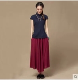 2015夏唐装女装复古中国风改良汉服夏民族风短袖女民国旗袍