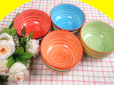 6英寸彩虹和源养生陶瓷碗家用米饭碗泡面碗汤碗日韩餐具9.9元包邮