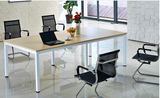 厂家直销定做简约现代时尚组合钢架长条板式办公会议桌椅订制上海