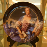 欧式宫廷美女 人物复古摆盘陶瓷盘彩绘装饰盘坐盘挂盘家居摆件