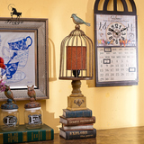 费芮嘉苔丝欧式美式乡村复古温馨创意卧室床头铁艺小鸟笼装饰台灯