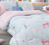 【现货】韩国进口 代购 可爱小猫儿童棉被子床单四件套 床上用品