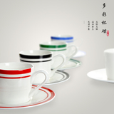 创意唐山骨瓷咖啡杯碟骨质瓷陶瓷咖啡杯碟情侣杯简约杯碟 包邮