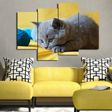 北欧风格动物客厅装饰画现代儿童房挂画卧室壁画沙发背景墙画猫