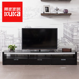 聚顾家家居kuka现代简约电视柜子组合家具钢化玻璃PT1559GF-1