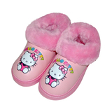 包邮迪士尼包跟珠光冬季女童儿童HELLO KITTY拖鞋保暖棉鞋童鞋