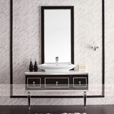 佛山高端 新古典后现代风格欧式艺术台上盆不锈钢浴室柜1200*550