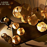 北欧Tom Dixon 金砖吊灯创意餐厅吧台电镀不锈钢网格罩多面球吊灯