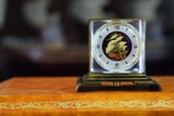 瑞士古董表收藏品微型座钟 17钻手表机芯 精美透明表壳 性价比高