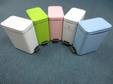 出口余单5L长方形垃圾桶 时尚创意家庭用品 白色粉红蓝色绿色包邮