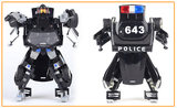 奥丽合金版变形金刚4警车机器汽车人模型合体玩具儿童生日礼物品
