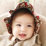 韩国生产代购正品新生儿百天周岁女宝宝秋冬婴儿童两面公主胎帽子