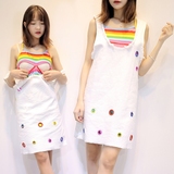 哺乳衣外出夏套装女两件套韩版时尚产后显瘦中长款夏季套头喂奶衣