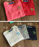 韩版外贸原单运动大牌AD儿童打底衫三叶草男童卫衣女童长袖T恤