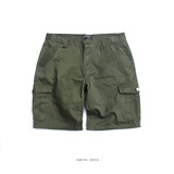 FREE WORLD BRAND  SUMMER STYLE 军绿重磅水洗斜纹工装短裤