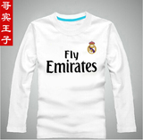 2015新款皇马球迷长袖t恤C皇马罗7号球衣比赛队服纯棉长袖打底衫