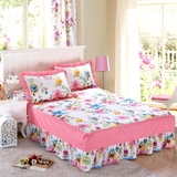 棉卡通床裙床罩纯棉单件1.5m/1.8米床套床盖床单床笠床垫保护套全
