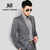秋季男士西服套装男韩版修身型青年纯色上班商务西装套装免烫正装