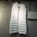 韩国订单 冬季长款保暖显瘦羽绒棉背心马甲大码棉服外套面包服女