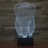 外贸牙齿七彩3D灯 LED渐变小夜灯 错觉灯视觉立体灯 USB七彩台灯