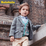 巴拉巴拉童装男童西服小童宝宝上衣2016新款儿童英伦休闲西装外套