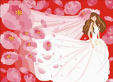 数字油画手绘diy油画人物美女包邮大幅客厅风景花卉4050牡丹新娘