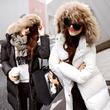 2015冬季新款韩版中长款加厚羽绒棉女士貂子毛领显瘦棉衣棉服外套