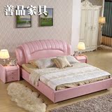 品牌家具 床 皮床 软床 真皮床 1.5 1.8米 双人床小户型婚床软包