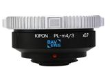 KIPON Baveyes PL镜头接m4/3 GH4 BMPCC等0.7倍减焦增光转接环